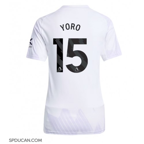 Zenski Nogometni Dres Manchester United Leny Yoro #15 Gostujuci 2025-26 Kratak Rukav